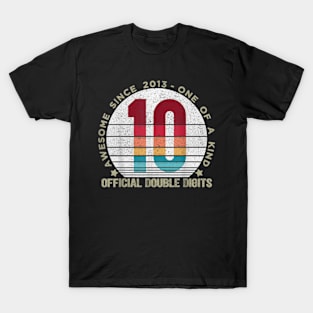 Double Digits 10 Year Old 10th Birthday T-Shirt